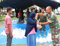 Meugang Ramadhan Bersama Yatim dan Warakawuri, Kodim Abdya Potong 2 Ekor Sapi