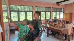 Peduli Pendidikan di Perbatasan, Satgas Pamtas RI-PNG Yonif 122/TS Melaksanakan Tugas Mulia Menjadi Gadik
