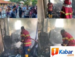 Dinas Damkarmat Deli Serdang Gerak Cepat Padamkan Kebakaran Gudang Stok Grosir di Jalan Wonosari-Tanjung Morawa
