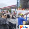 Mini Bus Daihatsu Xenia Terbakar di Hamparan Perak, 2 Orang Luka Bakar, Dinas Damkarmat Deli Serdang Bergerak Cepat Padamkan Api