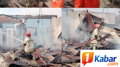 Rumah Warga di Pasar 7 Tembung Desa Sambirejo Timur Terbakar, Dinas Damkarmat Deli Serdang Padamkan Api 15 Menit