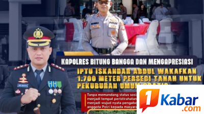 Kapolres Bitung Bangga, IPTU Iskandar Abdul Ikhlaskan 1.700 Meter Persegi Tanah untuk Pekuburan Umum Gratis