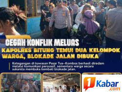 Cegah Konflik Meluas, Kapolres Bitung Temui Dua Kelompok Warga, Blokade Jalan Dibuka”