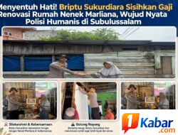 Menyentuh Hati! Briptu Sukurdiara Sisihkan Gaji untuk Renovasi Rumah Nenek Marliana, Wujud Nyata Polisi Humanis di Subulussalam