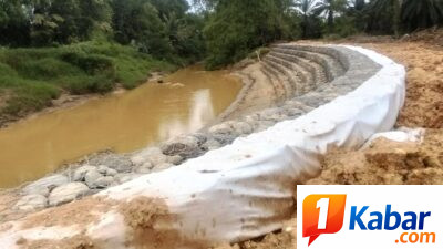 Progres 150 Meter..! Pembagunan Bronjong Bantaran Sungai Krueng Langsa telah Terealisasi Sesuai Spesifikasi Teknis.