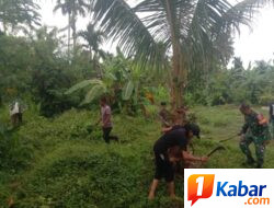 Babinsa Koramil 11/Bandar Baru Gelar Gotong Royong Bersama Warga Desa Dayah Langgin