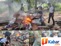 Polsek Medan Kota Tangkap Pelaku Pengedar Sabu di Gang Nasional, Barak-Barak Narkoba di Bakar