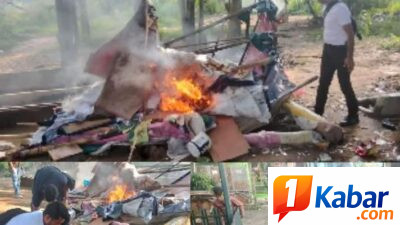 Polsek Medan Kota Tangkap Pelaku Pengedar Sabu di Gang Nasional, Barak-Barak Narkoba di Bakar