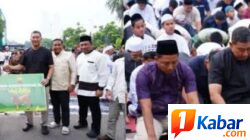 Pangdam I/BB Hadiri Sholat Idul Adha dan Serahkan Hewan Kurban di Makodam