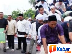 Pangdam I/BB Hadiri Sholat Idul Adha dan Serahkan Hewan Kurban di Makodam