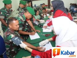 Peringati HUT ke-64 Korem 022/Pantai Timur, Kodim 0204/Deli Serdang Gelar Donor Darah di Aula Pandawa Sakti Makodim 0204/Deli Serdang