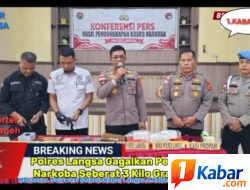 Polres Langsa Gagalkan Peredaran 3 Kilogram Sabu, Puluhan Ribu Jiwa Disebut Terselamatkan