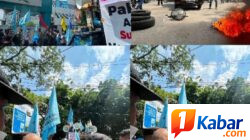 Blackout Sumut : “Massa DPN bersama Mahasiswa Gelar Aksi Unjuk Rasa di Depan Kantor PLN UID Sumut, Protes Atas Kerugian Materiil yang Dialami Warga Akibat Pemadaman Listrik Total”