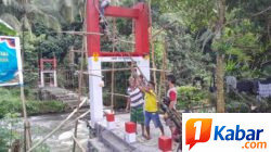 Terus Tunjukkan Progres Yang Signifikan, Pembangunan Jembatan Perintis Garuda di Desa Sawangan Memasuki Tahap Pemasangan Tali Sling