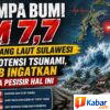 Gempa Bumi M 7,7 Guncang Laut Sulawesi Berpotensi Tsunami, BNPB Ingatkan Warga Pesisir Hal Ini!