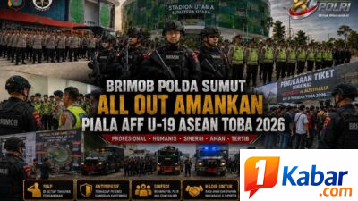 Brimob Polda Sumut All Out Amankan Piala AFF U-19 ASEAN Toba 2026 di Stadion Utama Sumatera Utara