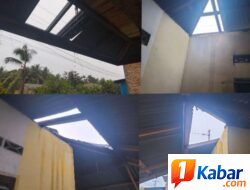 STM Hilir Diterjang Puting Beliung, Atap Rumah Wartawan Rusak Diterbangkan Angin