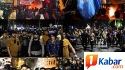 Ratusan Mahasiswa Cipayung Plus Unjuk Rasa di Depan Gedung DPRD Kota Medan Malam Hari, “Kebijakan Sering di Sahkan Saat Kami Tidur”