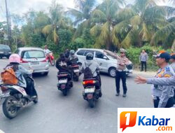 Kadishub Badung, Panit 2 Lantas Polsek Kuta Selatan Tinjau Rekayasa Arus Lalu Lintas di Jalan Uluwatu–Pecatu