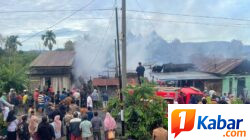 Lima Rumah Warga Hangus Dilalap Api di Kecamatan Timang Gajah, Polisi Bantu Pemadaman dan Lakukan Penyelidikan