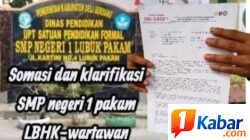 DPD LBHK-Wartawan Deli Serdang Layangkan Somasi dan Minta Klarifikasi Pengelolaan Dana BOSP TA 2026 di SMP Negeri 1 Lubuk Pakam-Deli Serdang
