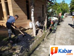 Babinsa Koramil 11/Bandar Baru Laksanakan Karya Bhakti, Perkuat Gotong Royong Bersama Warga Cut Langien