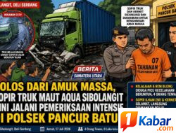 Lolos dari Amuk Massa, Sopir Truk Maut AQua Sibolangit Kini Jalani Pemeriksaan Intensif di Polsek Pancur Batu