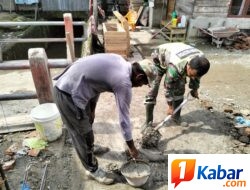 Babinsa Koramil 11/Bandar Baru Gotong Royong Bersama Warga, Perkuat Sinergi TNI dan Masyarakat