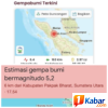 Gempa Magnitudo 6,4 Guncang Sumatera Utara, Terasa hingga Sejumlah Wilayah Aceh