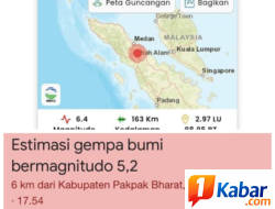 Gempa Magnitudo 6,4 Guncang Sumatera Utara, Terasa hingga Sejumlah Wilayah Aceh