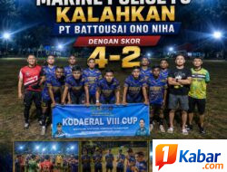 Marine Police FC Kalahkan PT Battousai Ono Niha Dengan Skor 4-2, Olahraga Pererat Persaudaraan Antar-Institusi Di Kota Bitung