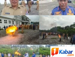 Dinas Perpustakaan dan Arsip Deli Serdang Gelar Simulasi Pencegahan Kebakaran dengan Dinas Damkarmat Deli Serdang