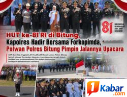 Kapolres Bitung Hadiri Upacara HUT ke-81 RI, Polwan Polres Bitung Tampil Memimpin Prosesi Upacara