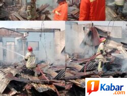 Rumah Warga di Pasar 7 Tembung Desa Sambirejo Timur Terbakar, Dinas Damkarmat Deli Serdang Padamkan Api 15 Menit