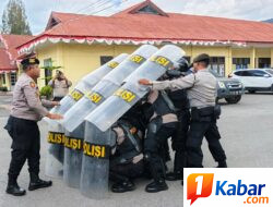 Optimal dan Humanis, Ditsamapta Polda Aceh Supervisi Kesiapsiagaan Dalmas Polres Bener Meriah