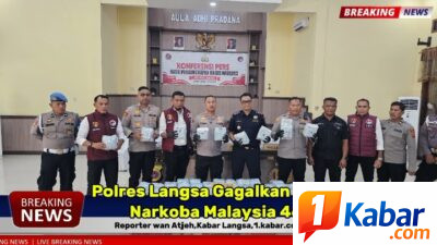 Polres Langsa Ungkap Peredaran Narkoba Malaysia 46,6 Kilo Gram. Jenis Sabu