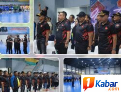 Dansat Brimob Polda Sumut Hadiri Pembukaan Open Tournament Futsal Panglima TNI dalam Rangka HUT ke-81 TNI