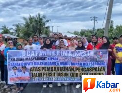 Puluhan Tahun Dinanti, Jalan Persil Dusun XVIII Desa Percut Diaspal