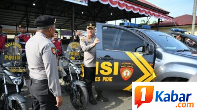 Kapolres Pidie Lakukan Pengecekan Atmasus dan Alsus Inventaris Satsamapta