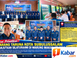 Usai Pelantikan, Karang Taruna Kota Subulussalam Lanjutkan Silaturahmi di Warung Makan Uti Mina