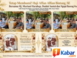 Tetap Membumi! Haji Affan Alfian Bintang, SE Bersama Hj. Mariani Harahap, Ngopi Bareng Warga di Hajatan Lusy dan Rensha