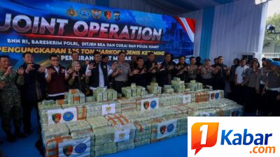 1,16 Ton Ketamine Disita dari Kapal Tanker MT Global 168 di Perairan Selat Malaka, Pelabuhan Bandar Deli, Belawan