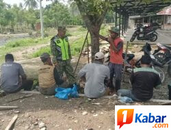 Babinsa Koramil 11/Bandar Baru Jalin Komsos dengan Warga Sagoe Langgien, Imbau Waspada Banjir