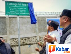 Pengaspalan Jalan Suasa Tengah Pasar VI-Kongsi VI Sepanjang 1,645 Kilometer Desa Sampali Diresmikan