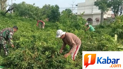 Babinsa Koramil 11/Bandar Baru Kodim 0102/Pidie Gelar Karya Bakti Bersama Warga di Desa Musa Bale